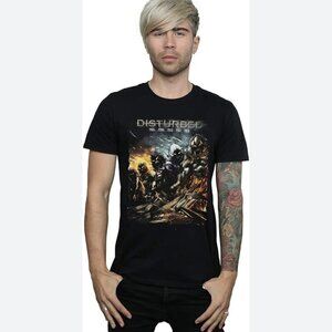 Disturbed Large Indestructible T-Shirt Men’s Unisex Black Graphic Tee